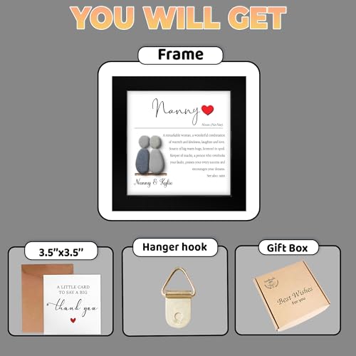Personalized Grandma Pebble Art Frame