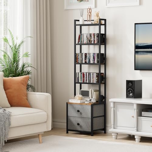 CD Storage Rack with Drawer