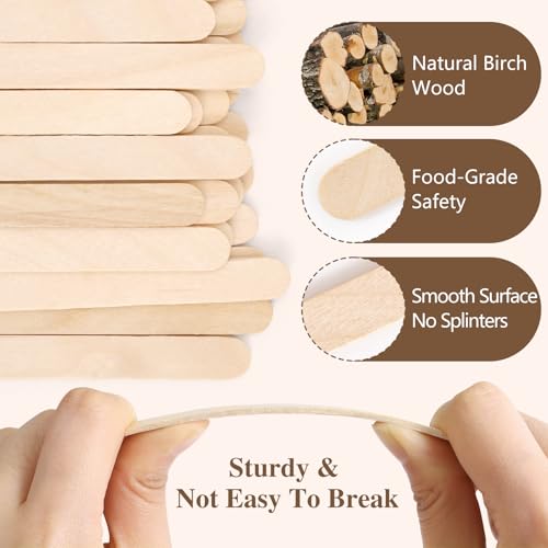 3600pcs Craft Sticks Bulk Wooden Sticks (3600 Count)