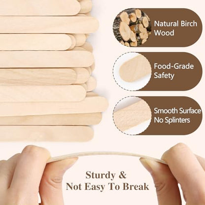 3600pcs Craft Sticks Bulk Wooden Sticks (3600 Count)