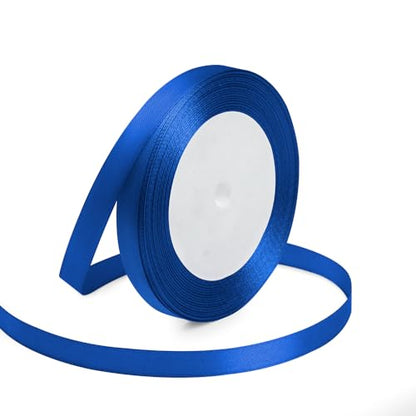 3 8" x 25 Yards Royal Blue Satin Ribbon Crafts Gift Wrapping (75 Foot)
