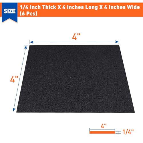 6Pcs Adhesive Foam Padding 1 (6 Count)