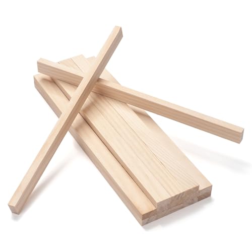 Wood Strips Slats Wooden Dowels for Crafts 3 (15 Count)