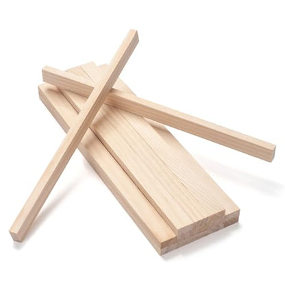 Wood Strips Slats Wooden Dowels for Crafts 3 (15 Count)