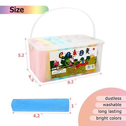 Washable Sidewalk Chalk Set (52 Count)