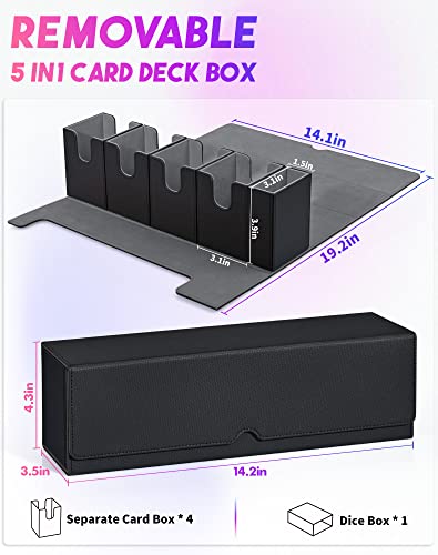 Card Deck Box with Dice Tray for MTG
