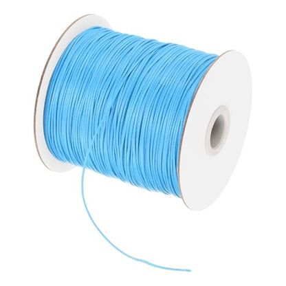 Waxed Polyester Cord 0.5mm 175 Yard Sky Blue for Bracelet Making