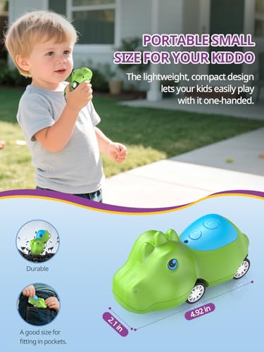Walkie Talkies for Kids Rechargeable Dino Toy Cars 48H Playtime (2 Count)