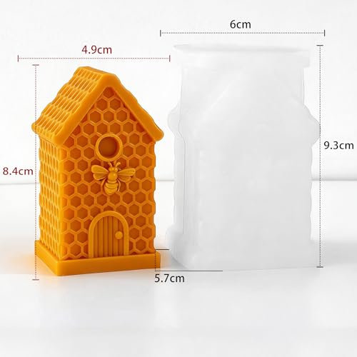 Honeycomb House Cylinder Candle & Resin Mold