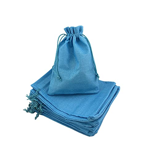 Pack of 25 Burlap Gift Bags with Drawstring Linen Jewelry Pouches Wedding Hessian Jute Bags for Birthday and Treat Pouches Party Wedding Favors Gift