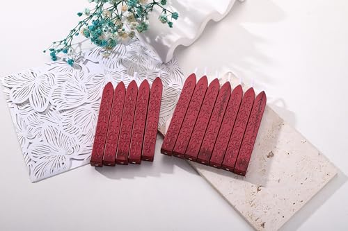 12Pcs Sealing Wax Sticks with Wicks for Wax Seal Stamp (12 Count)