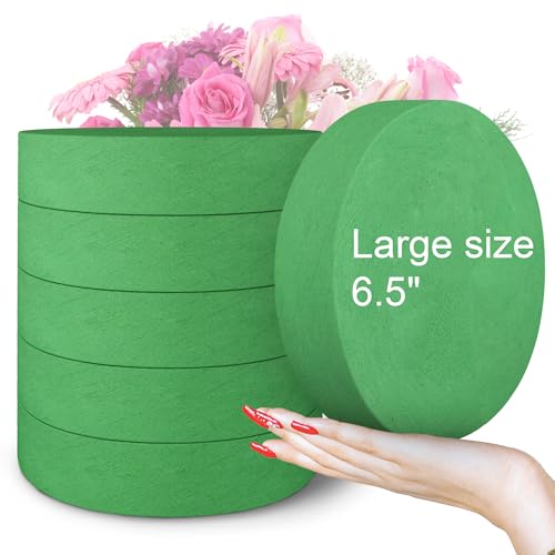 6 Pcs Floral Foam Round Blocks (6 Count)