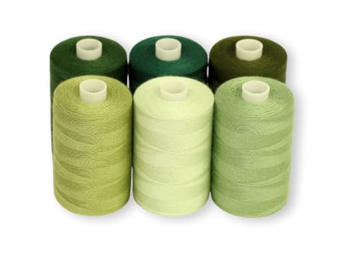 Sewing Thread in Green Color Tones