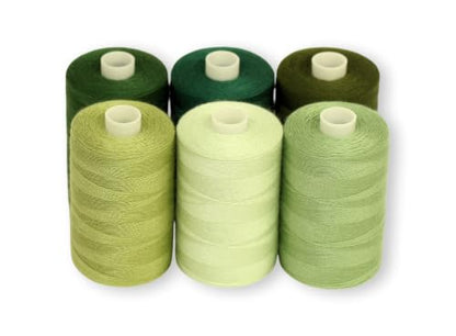 Sewing Thread in Green Color Tones
