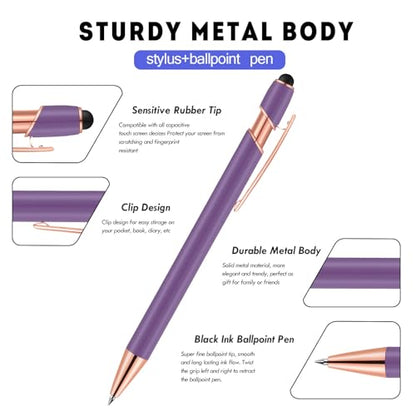 12 PCS 2 in 1 Stylus Ballpoint Pen with Stylus Tip (24 Count)