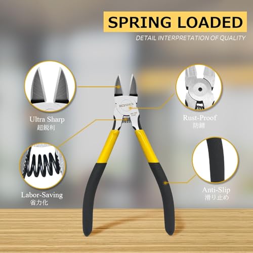 Wire Cutter 6.5 inch Cutting Pliers Diagonal Cutter Metal Snipper