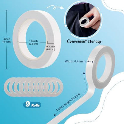 9 Rolls Double Sided Tape for Crafts (9 Count)