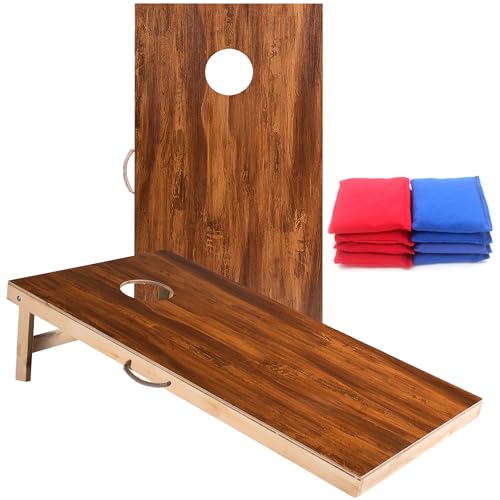 Cornhole Set 4'x2' Corn Hole Boards Set Regulation Size Wood