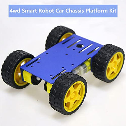 4wd Robot Car Chassis Kit with Metal Robotic Frame & 4pcs TT Encoder DC Motor for Arduino