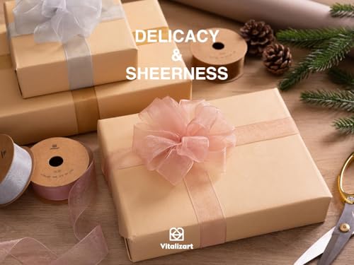 Organza Ribbon 1" x 90 Yd Sheer Gift Wrapping Ribbon (9 Count)