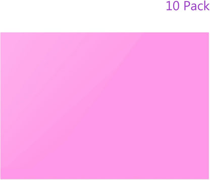 DMiotech 10Pcs Correction Gel Light Filter Overlay Transparent Plastic PVC Sheets Pink for Photo，Film,Video