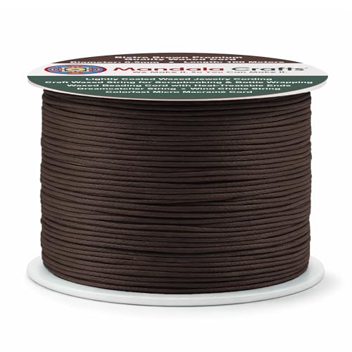 0.5mm Bistre Brown Waxed Cord (327 Foot)