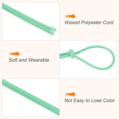 Waxed Cord 1mm Waxed Thread 87 Yard Wax String Leather Cord for Bracelet Making
