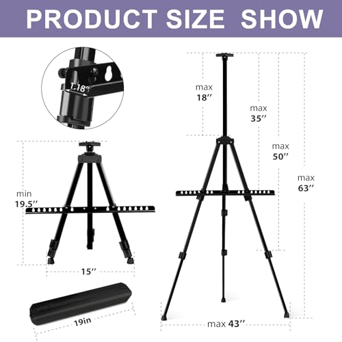 6 Pack Painting Display Easel Stand Portable Adjustable (6 Count)