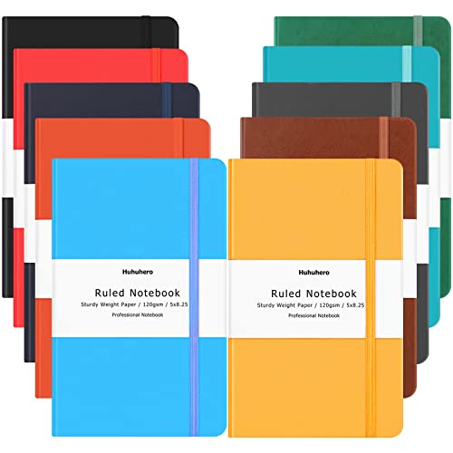 10 Colors Lined Journal Notebooks