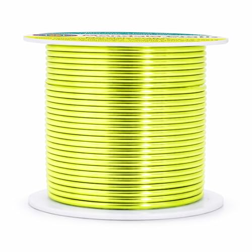 14 Gauge Yellow Green Anodized Aluminum Craft Wire