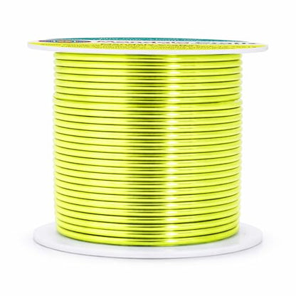14 Gauge Yellow Green Anodized Aluminum Craft Wire