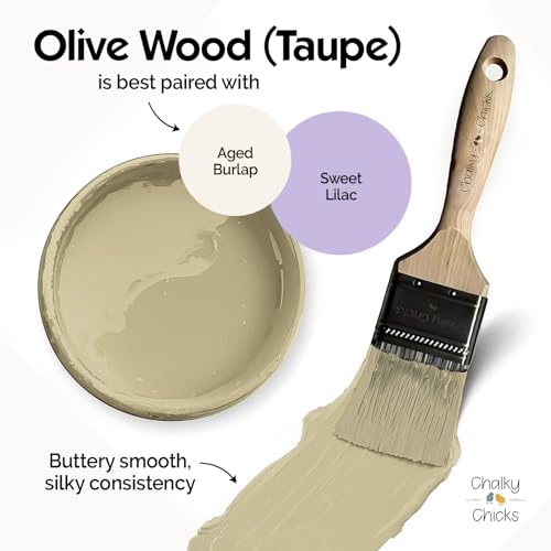 Olive Wood 8 Fl Oz Chalk Paint for Furniture All in One