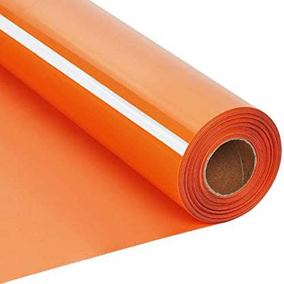 RENLITONG Orange Iron on Vinyl 12Inch by 20ft Roll Heat Transfer Vinyl for T
