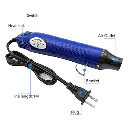 Heat Gun Mini Hot Air Gun for DIY Crafts Portable Heat Air Gun Tool for Embossing Shrink Wrapping Drying Paint