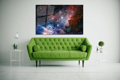Stunning Nebula Tempered Glass Wall Art Painting for Living Room