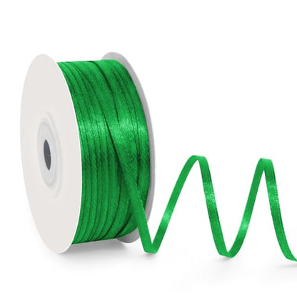 1 8" x 100 Yards Green Satin Ribbon Crafts Gift Wrapping