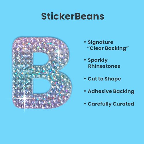 Sparkly Rhinestone Alphabet Letter Sticker B