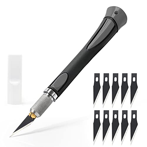 Precision Hobby Knife Set Utility Craft Knife Kit with 10PCS Blades for Art