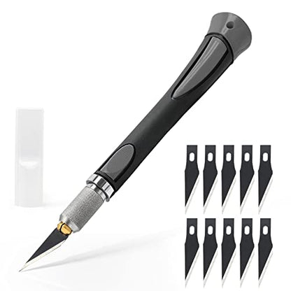 Precision Hobby Knife Set Utility Craft Knife Kit with 10PCS Blades for Art