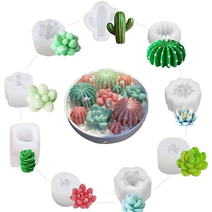 9 Pack Succulent Silicone Mold