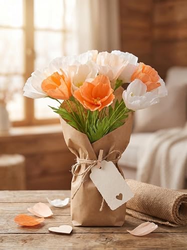 Crepe Paper Flower DIY Making Kit (24 Count)