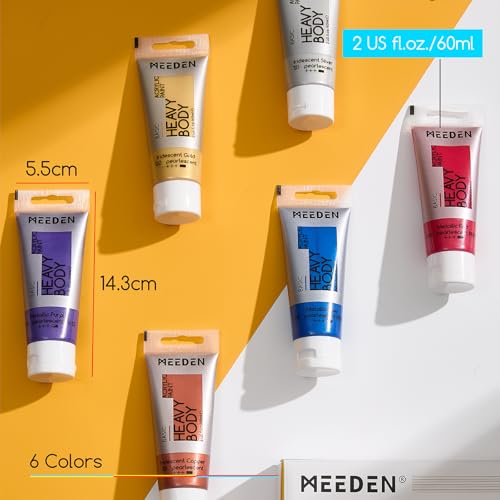 Metallic Acrylic Paint Set (12.17 Fl Oz)