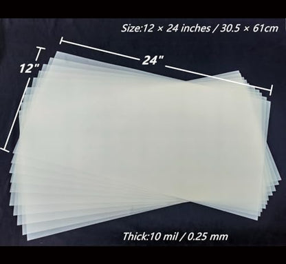 Translucent Blank Mylar Stencil Sheet for Cutting (8 Count)