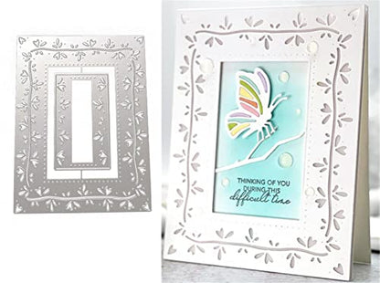 Cutting Dies Metal Stencils Scrapbooking Tools Flowers Lace Frame DIY Embossing Template for Paper Card Making Album Arts Crafts Supplies