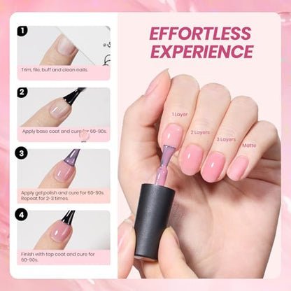 Beetles Nude Pink Gel Nail Polish Set