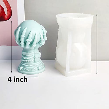 Ball & Claw Skull Rose Candle Molds