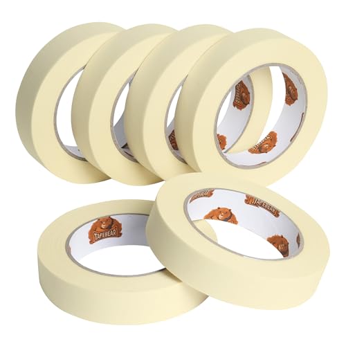 General Purpose Masking Tape Beige White 0.94" x 60Yards x 6Rolls (6 Count)