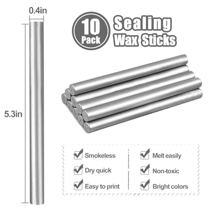 Glue Gun Sealing Wax Sticks for Wax Seal Stamp (10 Count)