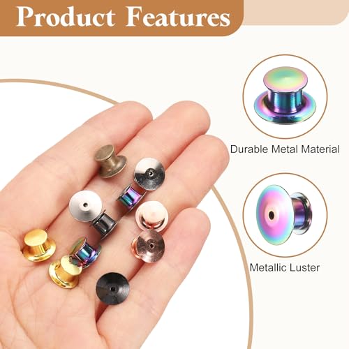 40Pcs Metal Locking Pin Backs (40 Count)