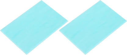 MECCANIXITY 2 Pcs Stained Glass Sheet Mosaic Tile 7.9 Inch x 5.9 Inch Sky Blue Stained Glass Sheets for Crafts DIY Art Project